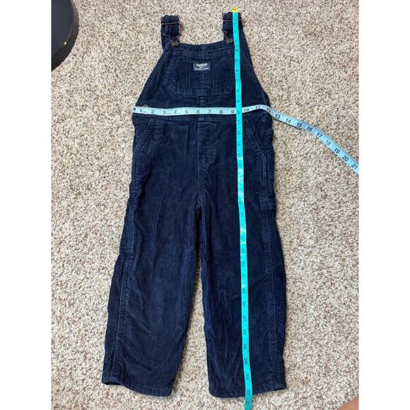 Osh Kosh B'Gosh Boys Blue Corduroy Denim/Jean Overalls size 4T, 100% cotton - Picture 3 of 14